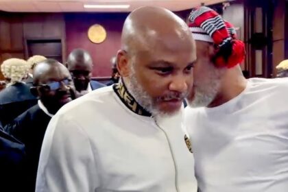 Nnamdi Kanu Defends Self as Lawyers Quit Trial