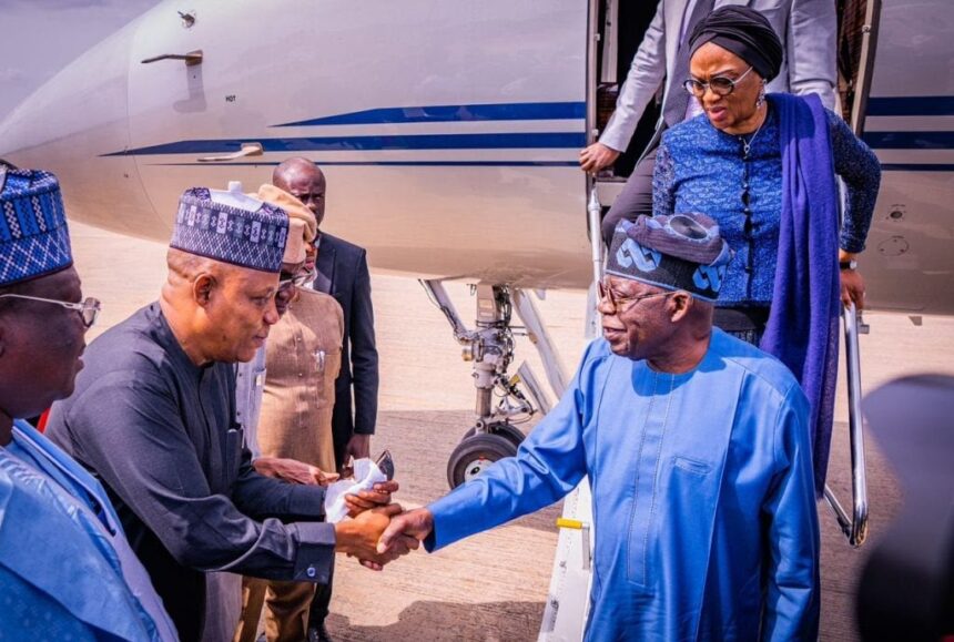 Tinubu Returns to Abuja After Aqaba Process Summit in Rome