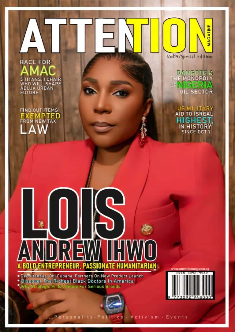 CEO of Dee Utensils, Amb. Lois Ihwo Features In Cover Page Of Attention Magazine 